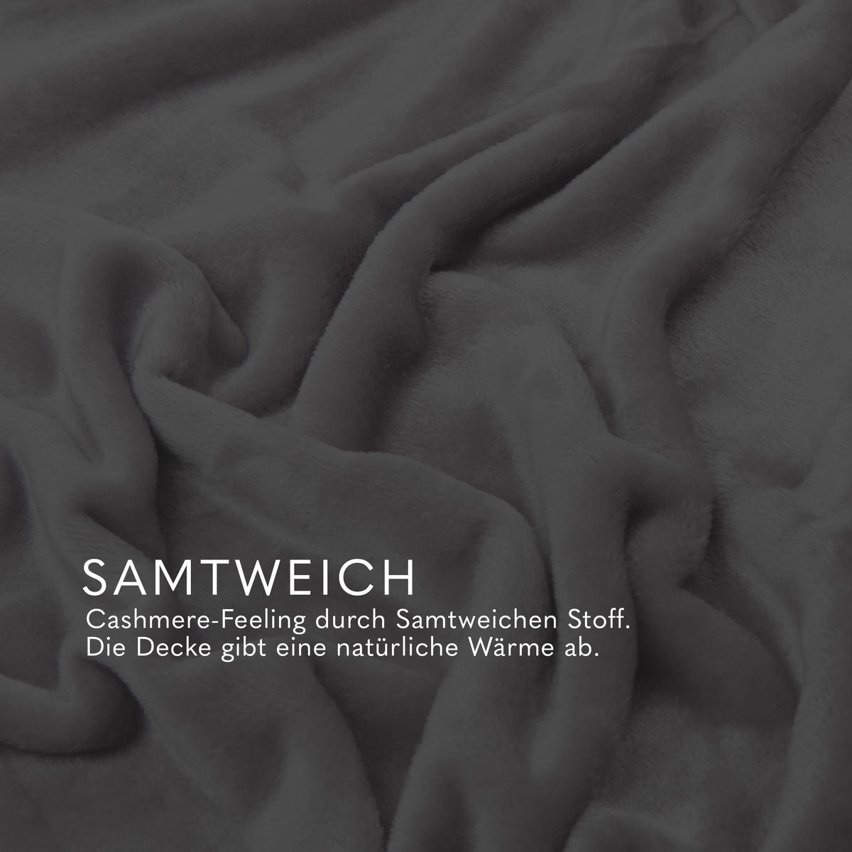 KUSCHELDECKE mit Cashmere Touch 150x200 cm Silber - Silberfarben, Textil (150/200cm)