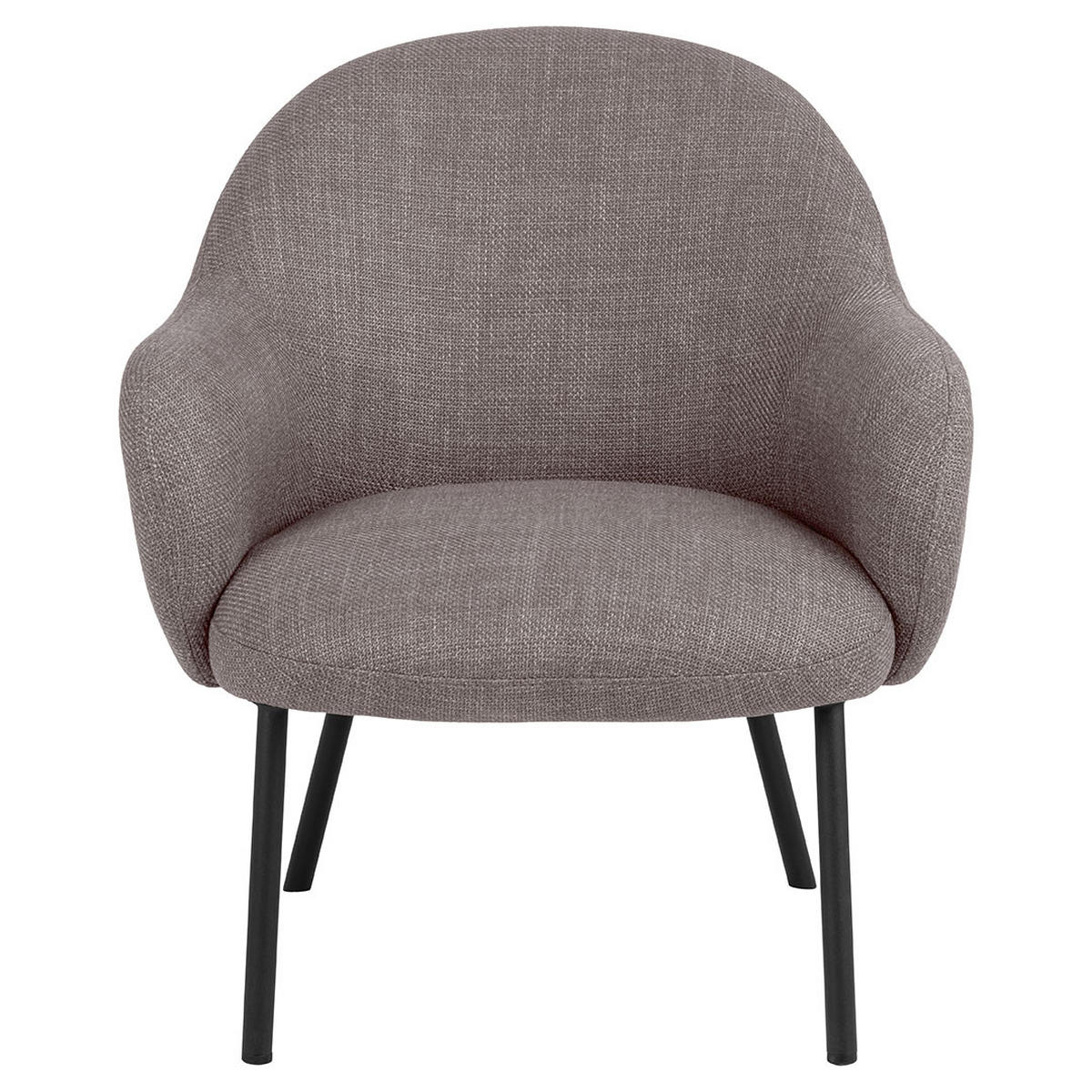 SESSEL, Spencer, Graubraun, Stoff, 70 x 75 x 75 cm - Graubraun, Textil/Metall (70/75/75cm) - ebuy24