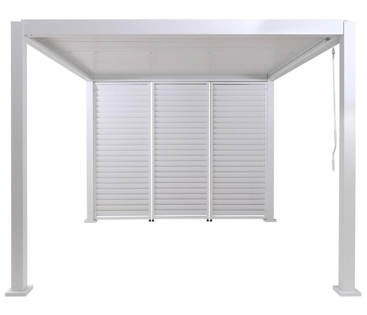 PERGOLA 3x Lamellenwand 235x300x300cm Weiß - Weiß, Metall (300/235/300cm) - BERLINLODGE