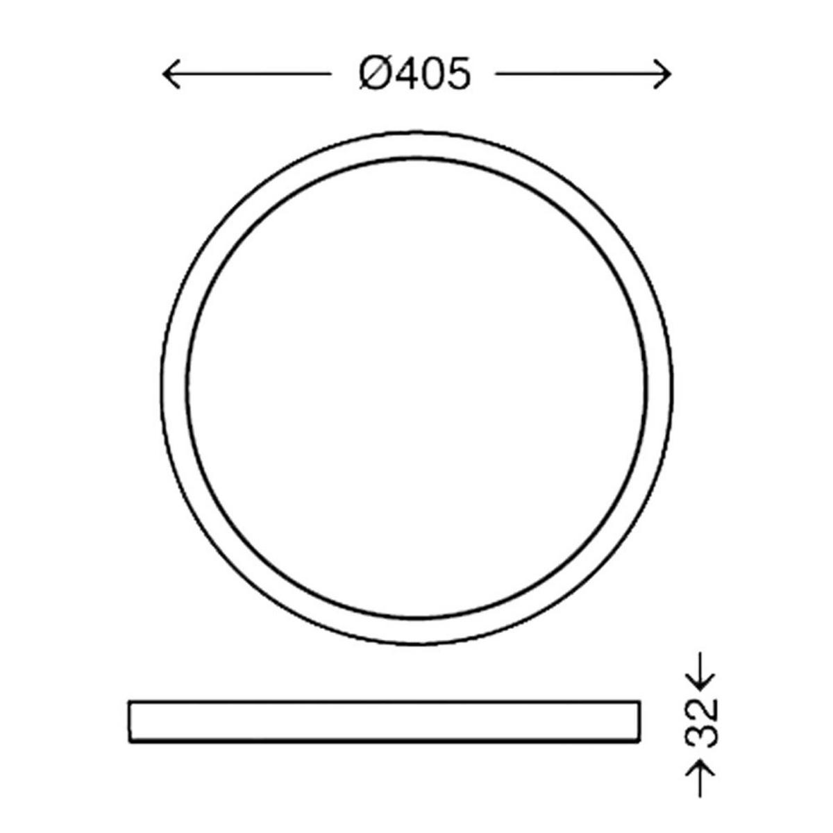 LED DECKENLEUCHTE Schwarz Aufbaulampe - Schwarz, Metall (40/40/3.6cm) - Briloner