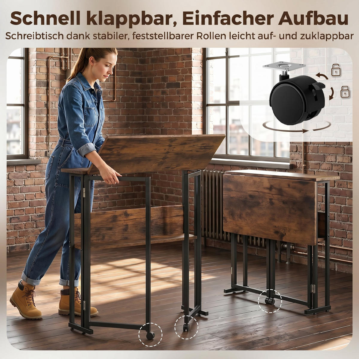 SCHREIBTISCH Rostfarben 58.0/80.0/75.0 cm - Rostfarben, Holzwerkstoff (58/80/75cm)