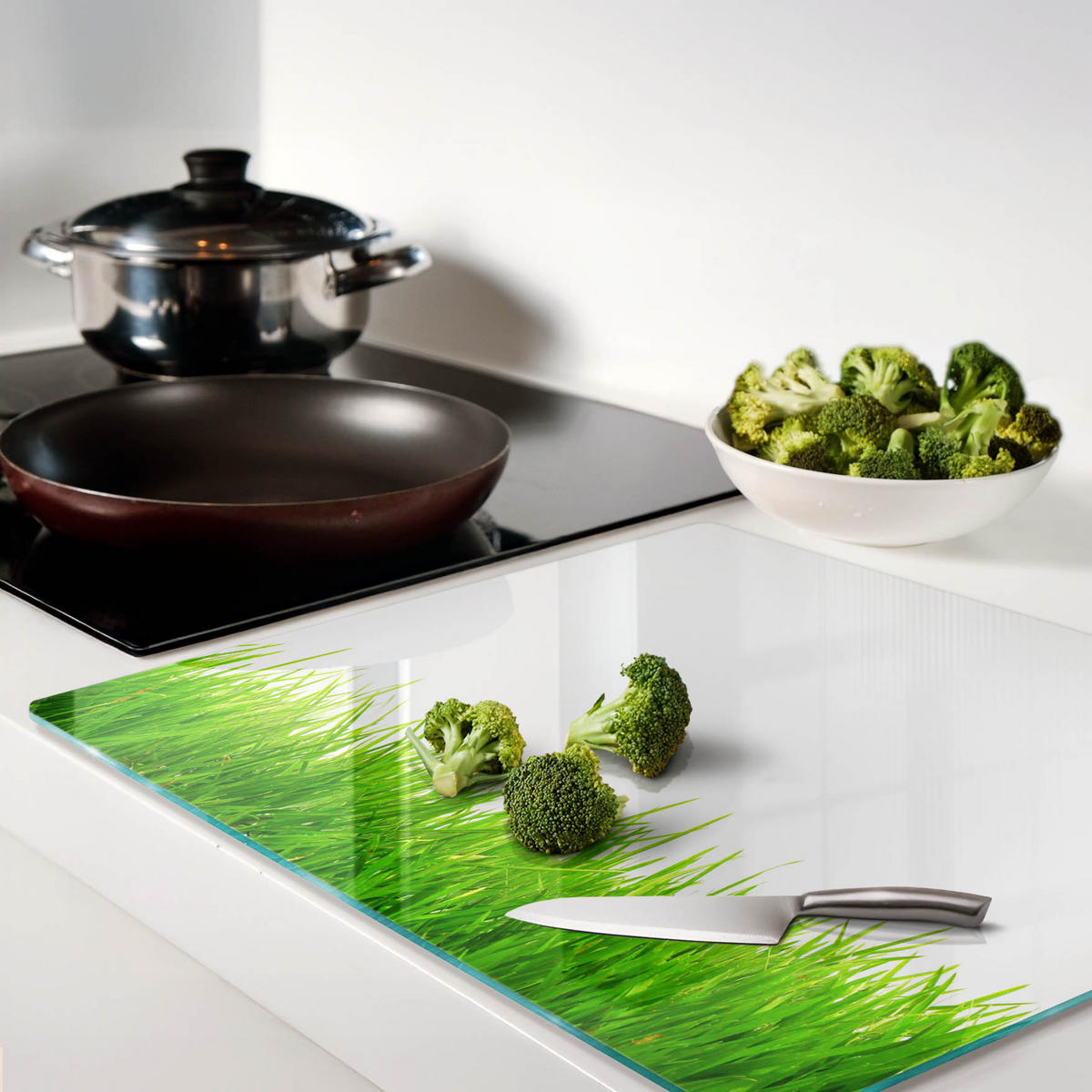 GLASPLATTE 60x52 cm Gras - Grün, Glas (60/0.4/52cm) - TULUP