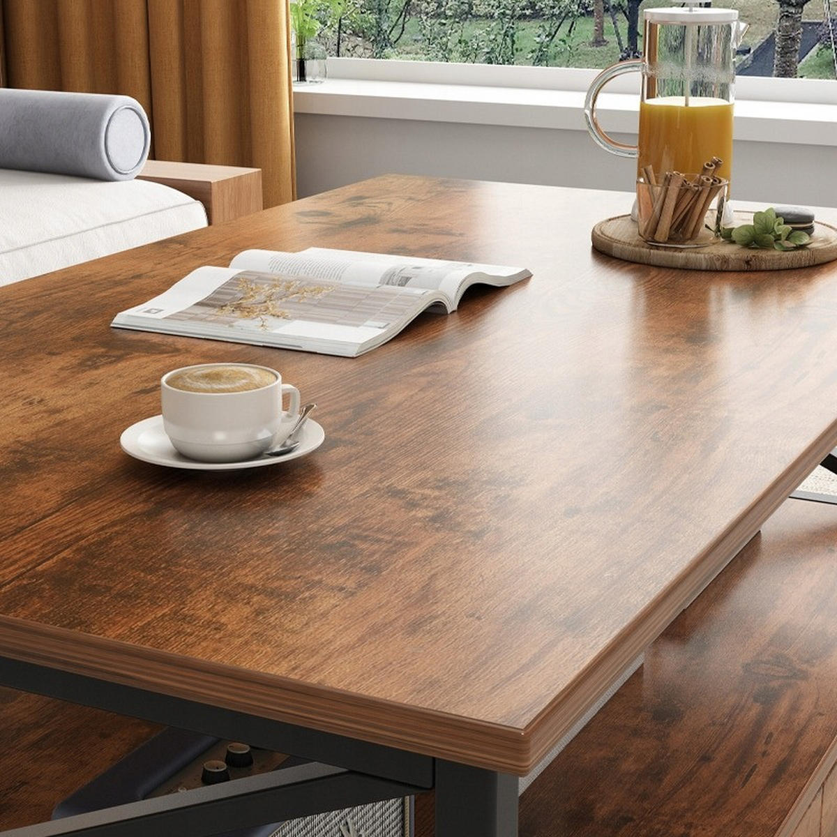 COUCHTISCH, braun 100/55/47 cm - Braun, Holzwerkstoff (61/110/11cm)