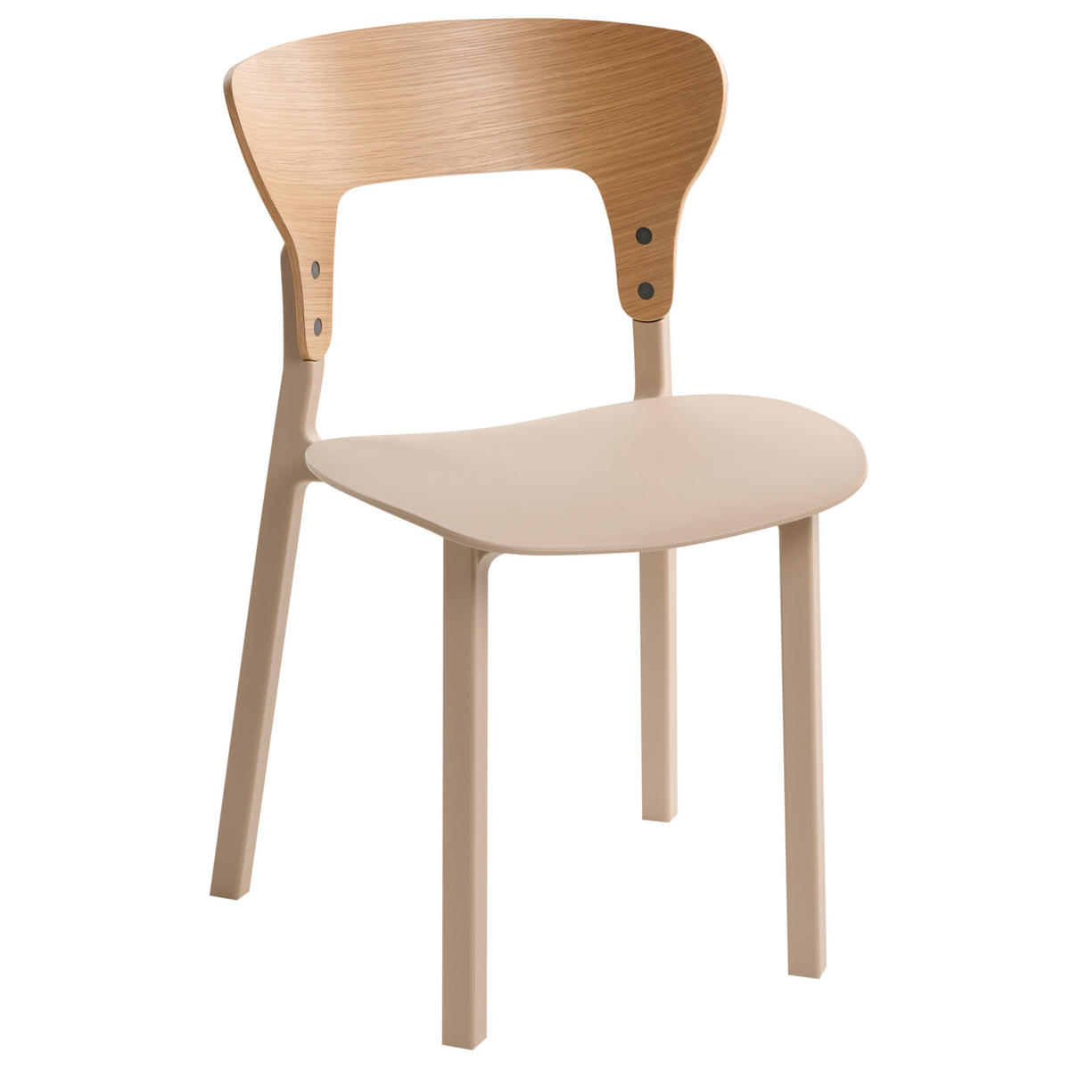 ESSZIMMERSTUHL 2er-Set Hellbeige Walden - Beige, Holzwerkstoff (48/79/52cm) - Beliani