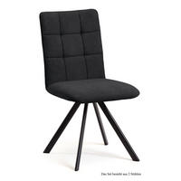 ESSZIMMERSTUHL drehbar (2er-Set) Despa 47x91x60 Schwarz/Anthrazit - Anthrazit/Schwarz, Kunststoff (60/91/47cm) - 58aufmkessel
