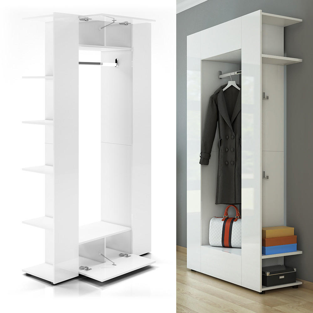 GARDEROBE Mats Weiß 36.6 x 191 cm - Weiß, Holzwerkstoff (36.6/191/106cm) - Vicco