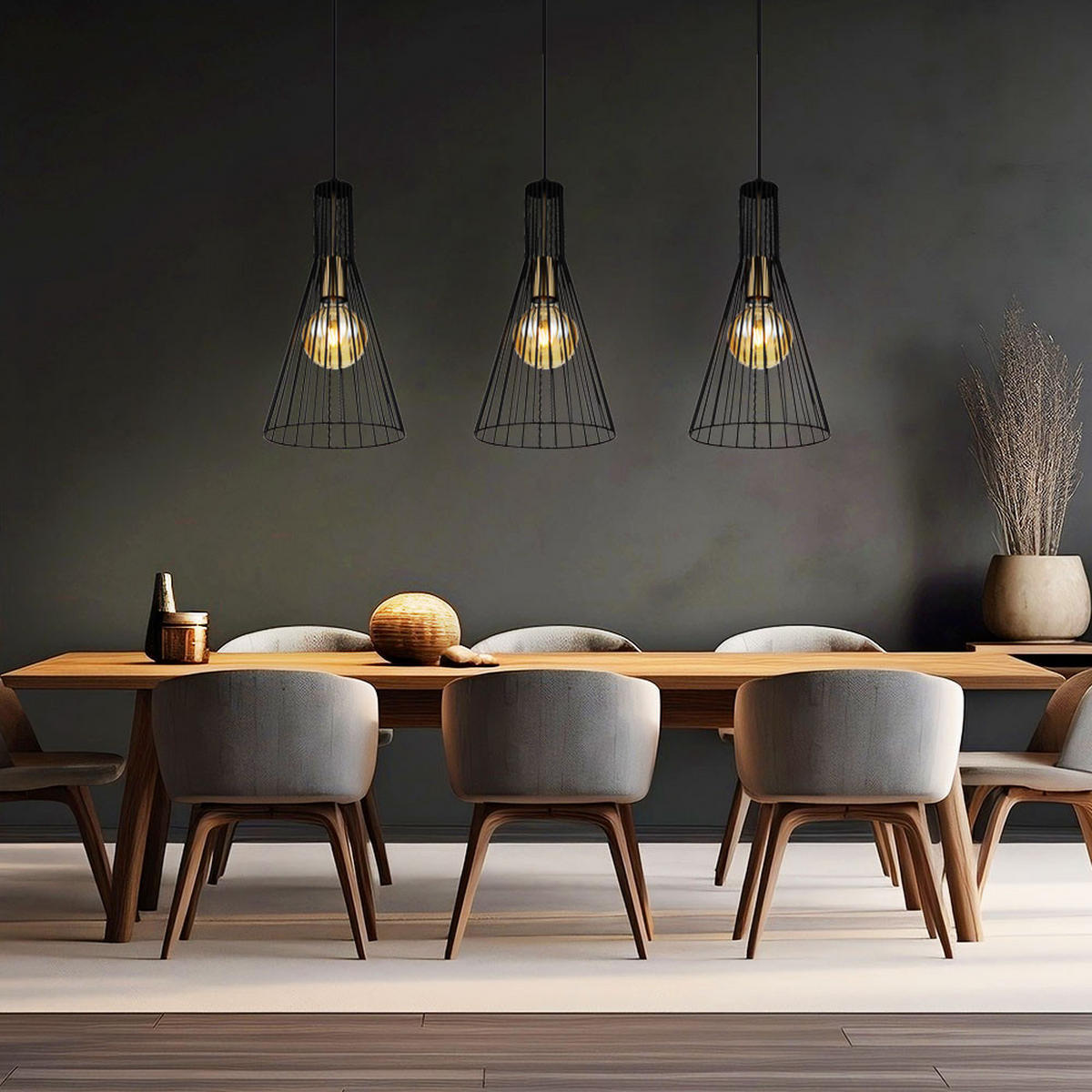 RGB LED HÄNGELEUCHTE Metall Schwarz - Schwarz, Metall (84/20/120cm) - Globo Lighting