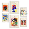 POSTER Set Mit 6 Henri Matisse Bilder Drucke Des Fauvismus Und Der Abstrakten Kunst Für Innenarchitektur A3 & A4 Weißer Rahmen - Weiß, Papier (29/3cm) - Nacnic