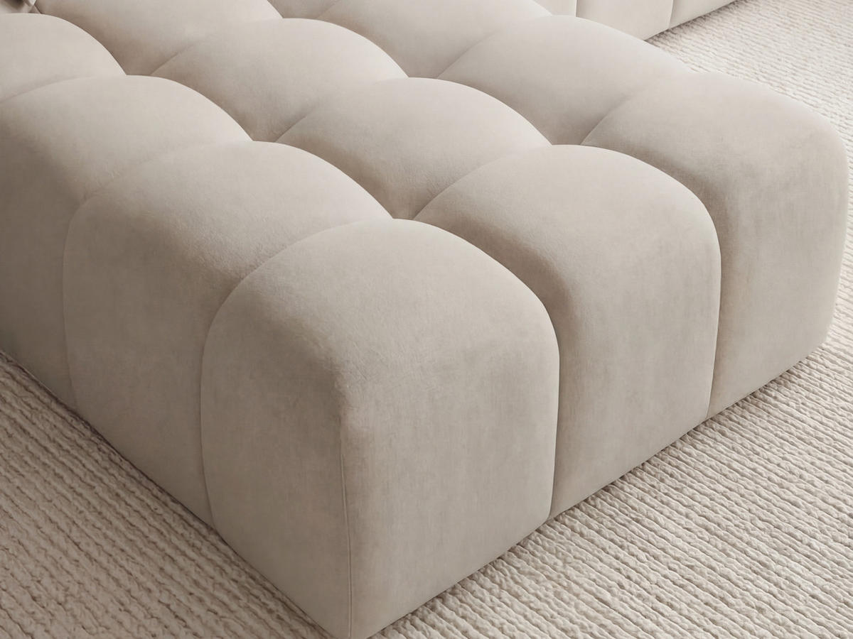 ECKSOFA Loopo Beige Links - Beige, Holz/Textil (265/180cm) - Graingold