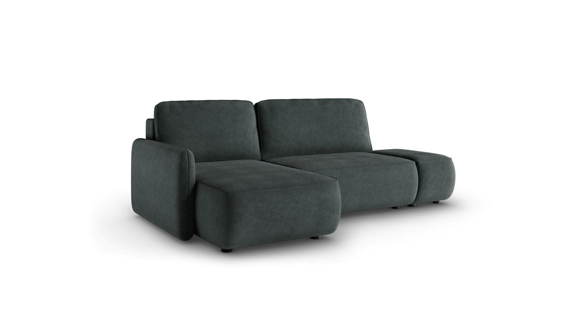ECKSOFA mit Schlaffunktion Schwarz - Schwarz, Textil (229/148cm) - Furnisell