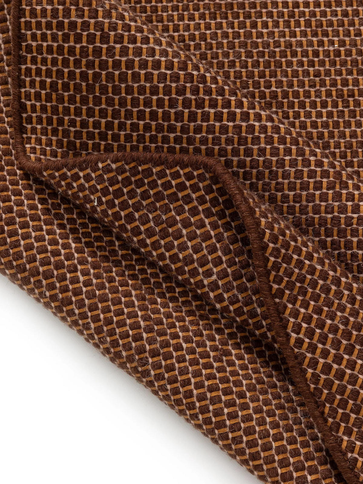 WOLLTEPPICH rund Rocco Braun ø 150 cm rund - Braun, Textil (150/150cm) - benuta Pure