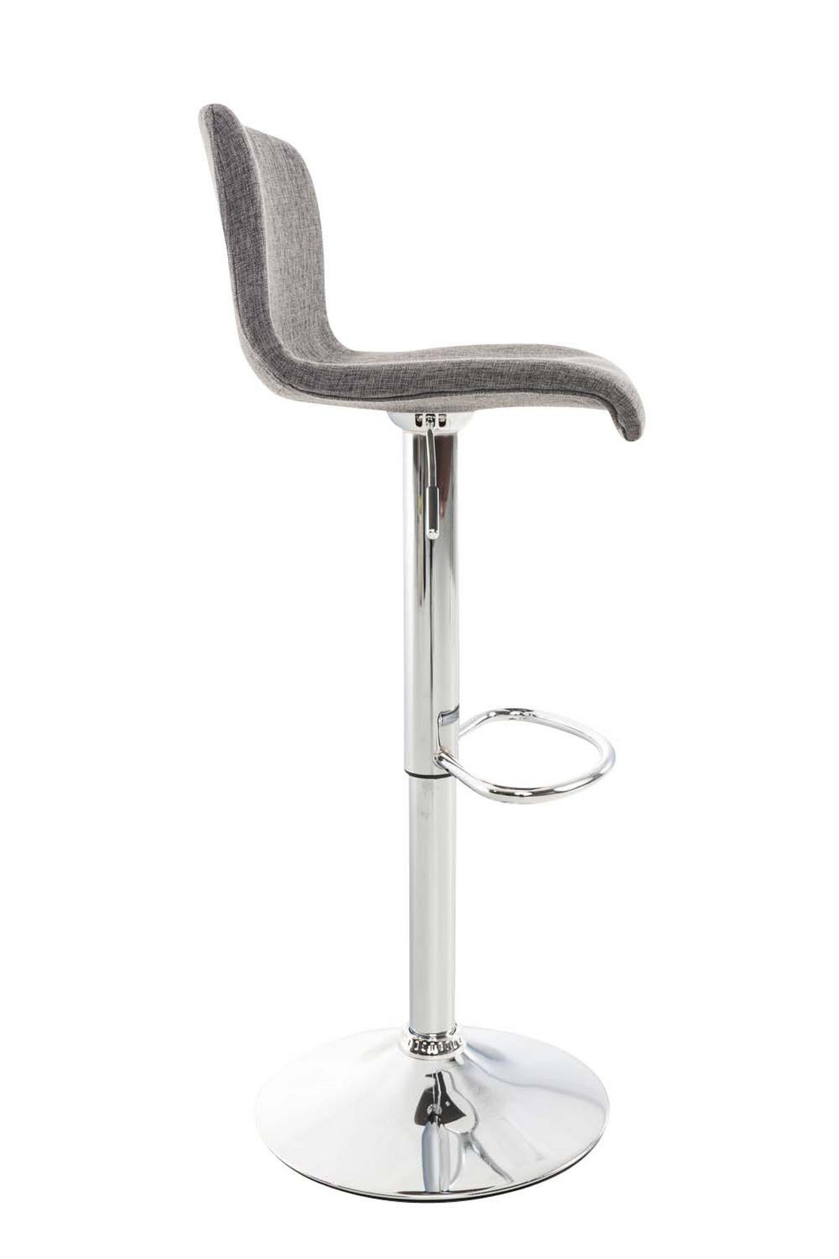 BARHOCKER BERLIN Hellgrau Stoff - Hellgrau, Textil/Metall (39/84/36cm) - DELUKE