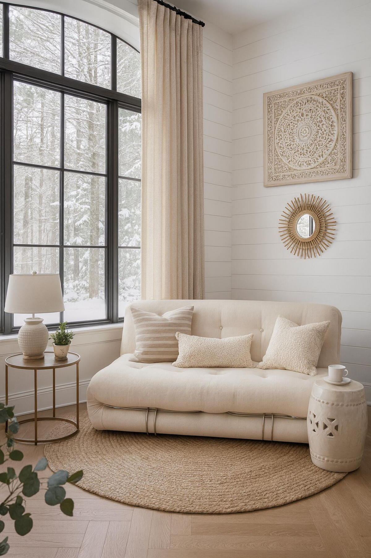 SOFA NUA Beige 164x100x70 cm - Beige, Textil (164/70/100cm) - FURNLUX