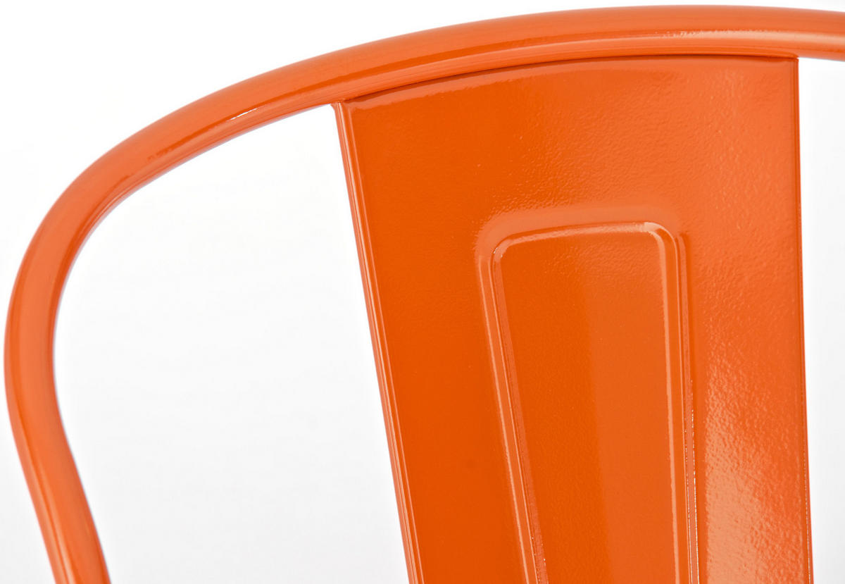 BARHOCKER 4er Set Metall orange - Orange, Metall (44/115/52cm) - CLP