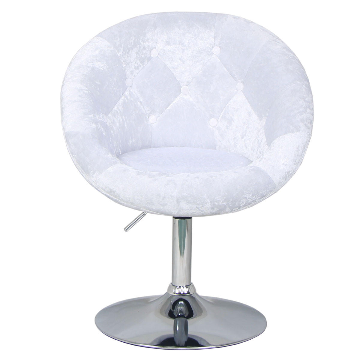 COCKTAILSESSEL HAVANNA Samt Weiß - Silberfarben/Weiß, Textil (62/88/58cm) - SVITA