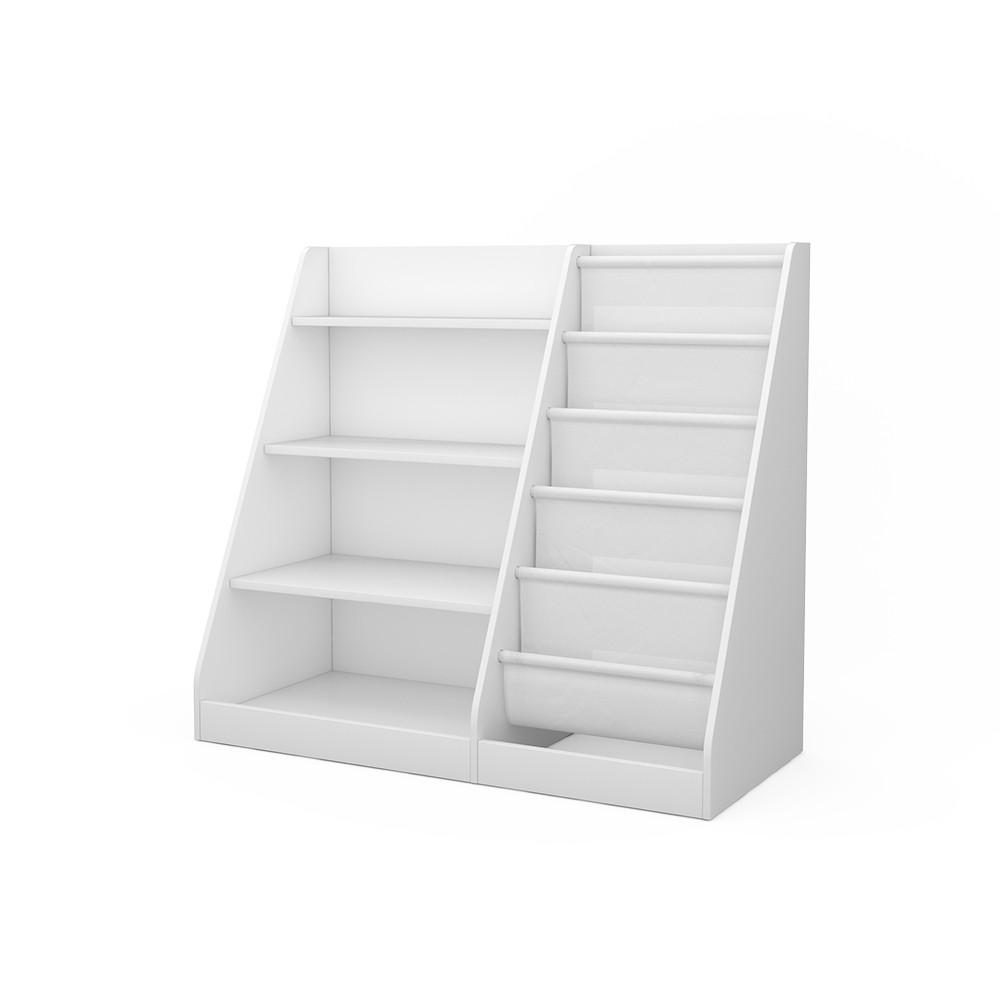KINDERREGAL Conny Weiß 90 x 80.5 cm mit großen Ablagen - Weiß, Holzwerkstoff (90/80.5/40cm) - Vicco