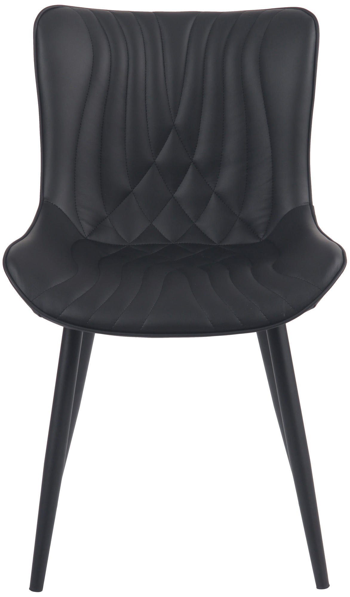 STUHL Lederlook schwarz - Schwarz, Textil/Metall (50/80.5/62cm) - CLP