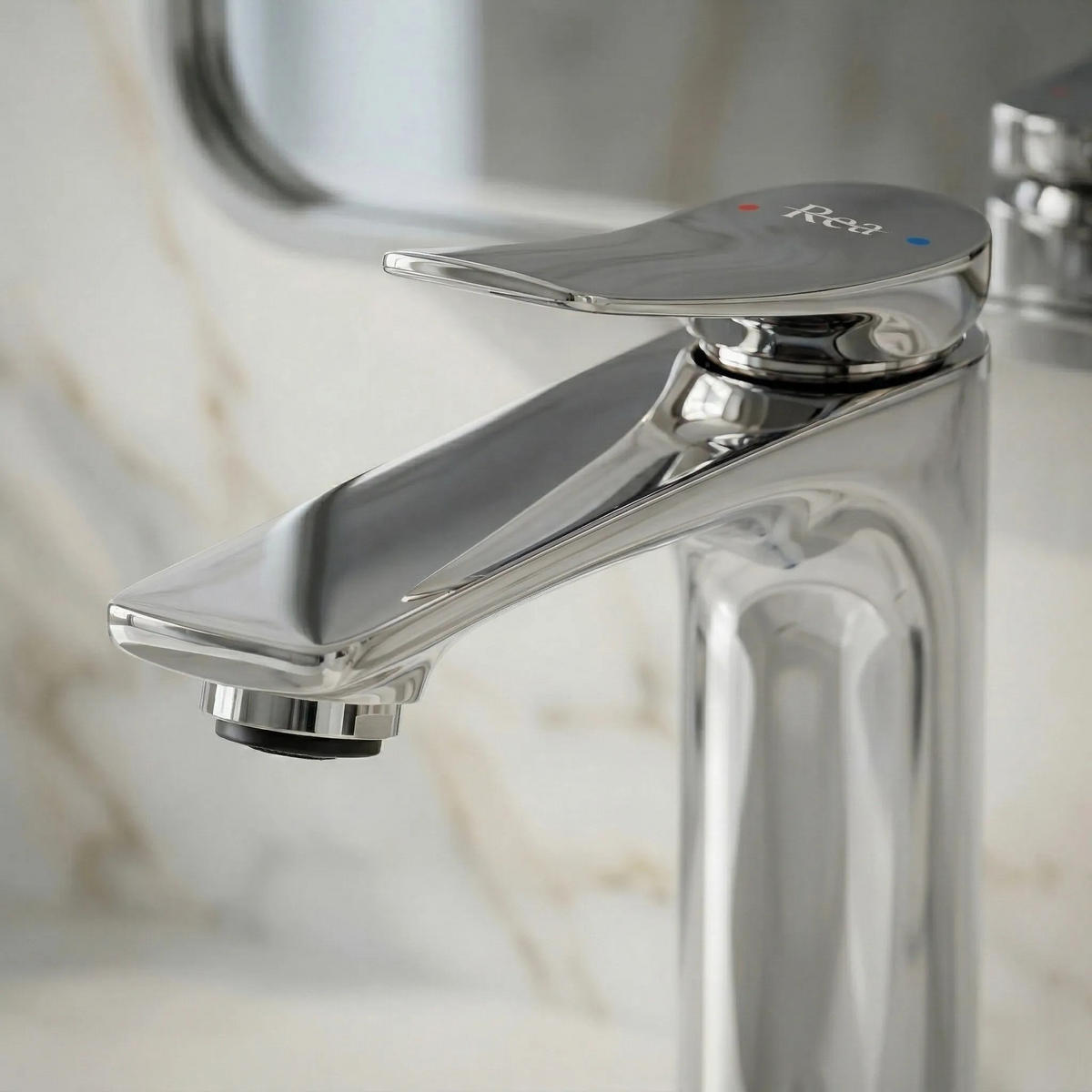 WASCHBECKENARMATUR Premium Rea Vision Chrome Low - Chromfarben, Metall (4.2/14/15.2cm) - REA