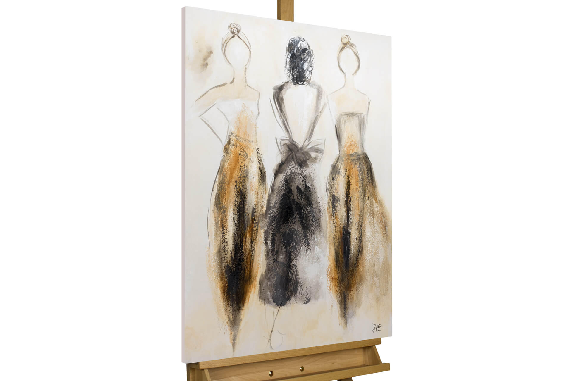OLEJOMAĽBA 60/90 cm, Zvieratá - hnedá/béžová, drevo/textil (60/90cm) - KUNSTLOFT