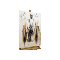 OLEJOMAĽBA 60/90 cm, Zvieratá - hnedá/béžová, drevo/textil (60/90cm) - KUNSTLOFT