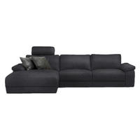 ECKSOFA XL MOTOR. RELAXFUNKTION LOLA Schwarz Webstoff - Schwarz, Textil (304/178cm) - KAWOLA