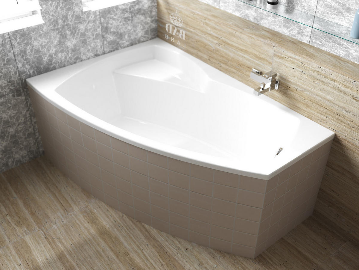 BADEWANNE Eckwanne FRIDA 140/80 Links Ablauf & Füße - Weiß, Kunststoff (80/55.5/140cm) - bad land