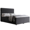 BOXBETT 200x200 cm mit Topper - Anthrazit, Holzwerkstoff/Textil (200/200cm) - Idohome