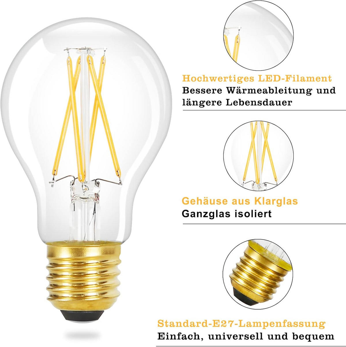 LEUCHTMITTEL Wattmarisyn 6/6/10.5 cm - Transparent, Glas (6/10.5cm) - ZMH