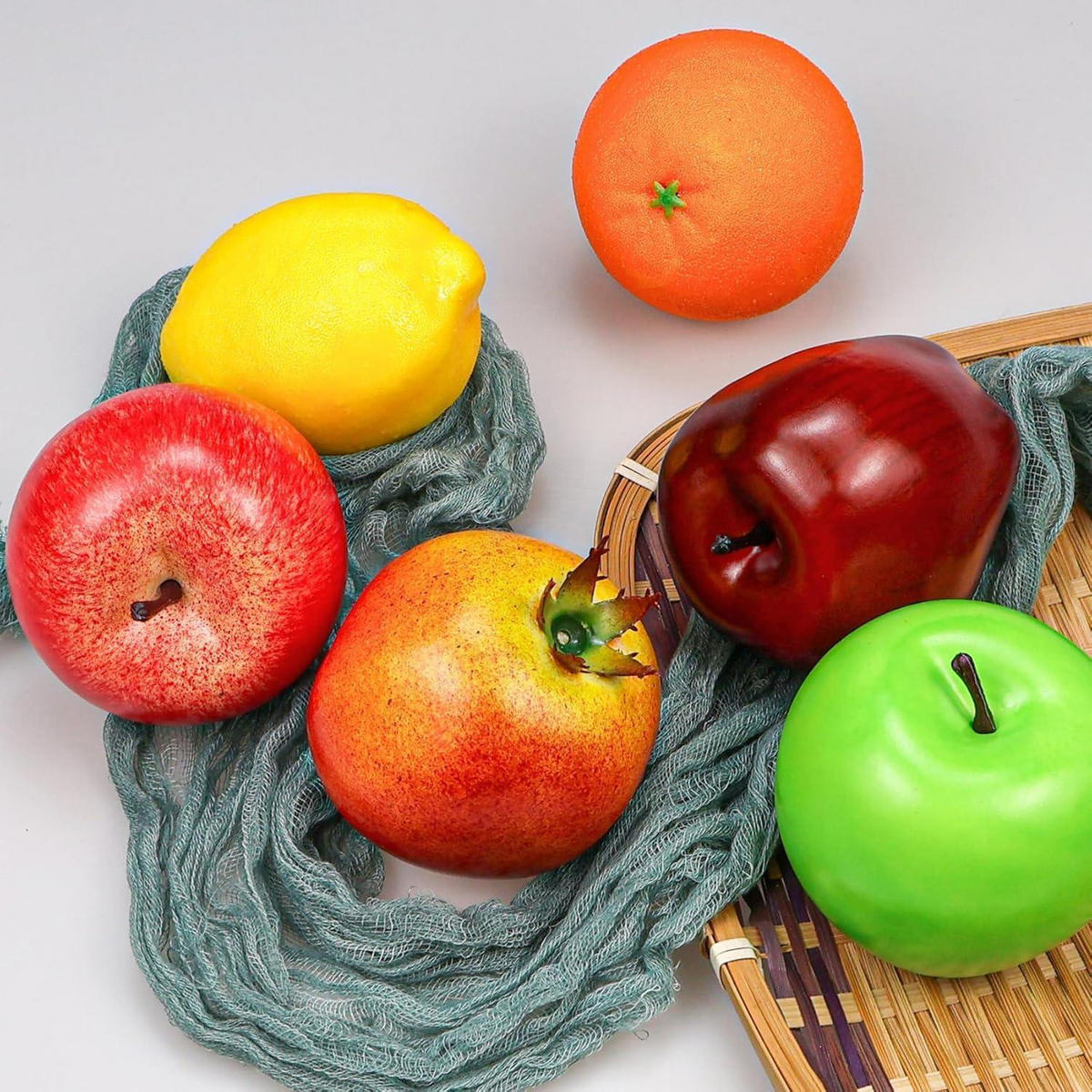 DEKO Obst Set 6-teilig Schaumstoff - Multicolor, Kunststoff (8.5cm)