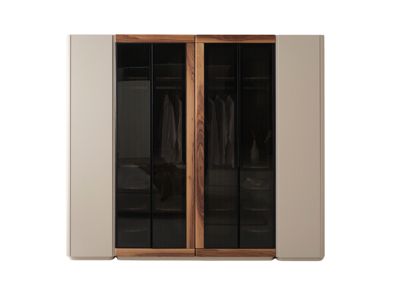 KLEIDERSCHRANK Estella 6 trg. - Creme, Holzwerkstoff (260/229/65cm)