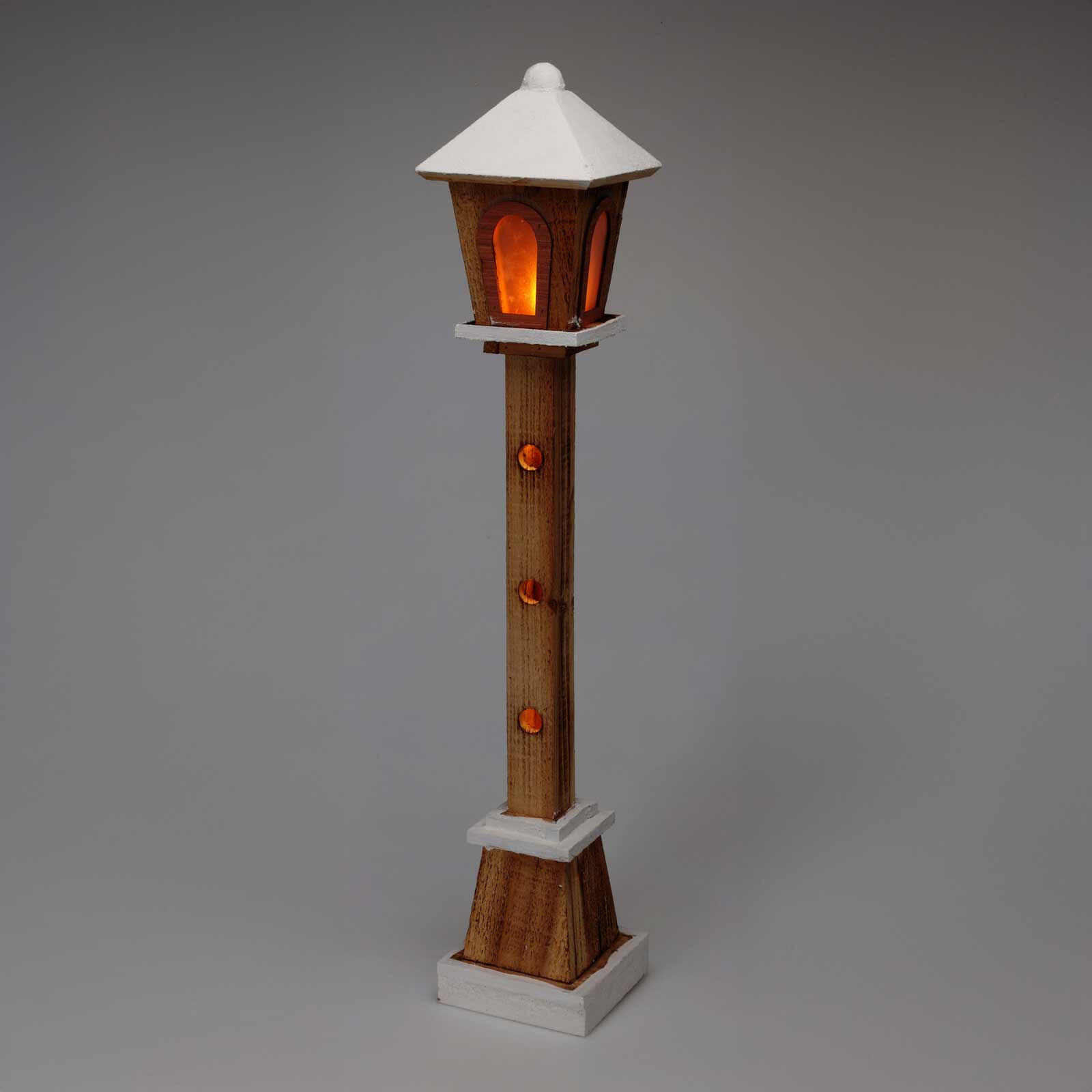 DEKOFIGUR Laterne LED 75 cm - Beige, Holz (14/75/14cm) - Home Styling Collection
