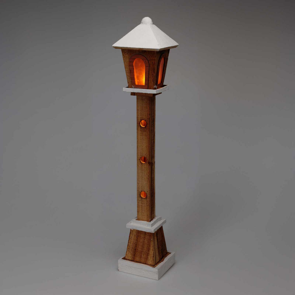 DEKOFIGUR Laterne LED 75 cm - Beige, Holz (14/75/14cm) - Home Styling Collection