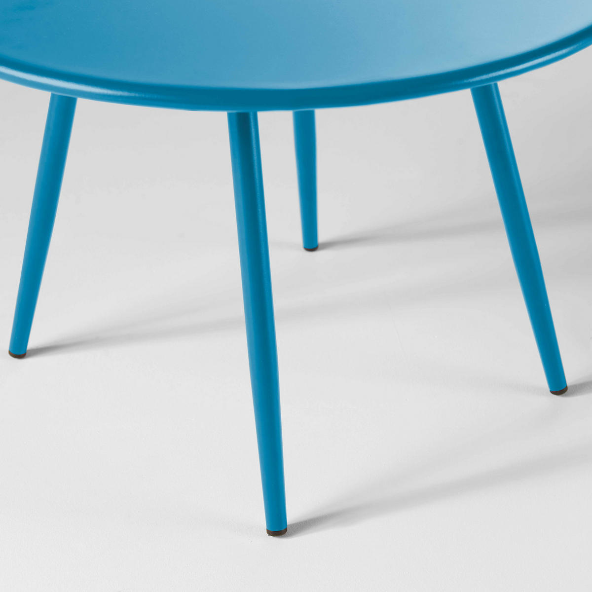 GARTEN-LOUNGETISCH, Pazifikblau - Dunkelblau, Metall (90/50/34cm) - Oviala