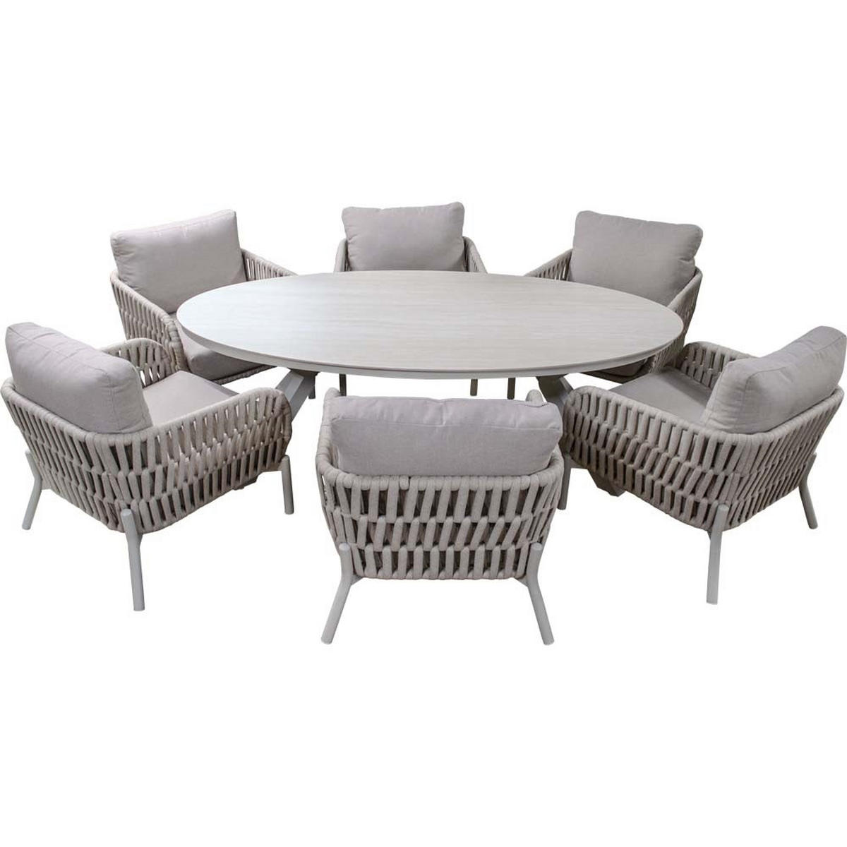 GARTENTISCH Davos - Beige - 220/120/74 cm - Beige, Metall (220/120/74cm) - Lesli Living