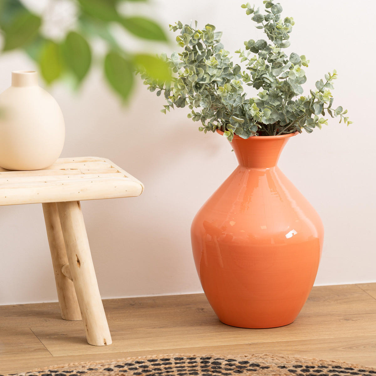 METALLVASE Kian 25/25/37 cm - Rosa, Metall (37cm) - Atmosphera Createur d´interieur