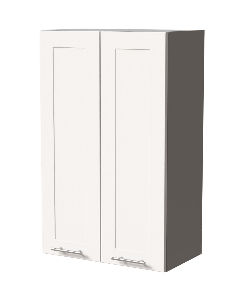 HÄNGESCHRANK Oslo W4/60 Grau / Weiß Matt 60 / 32,5 / 96cm - Weiß/Grau, Holz/Holzwerkstoff (60/96/32.5cm) - Feldmann-Wohnen