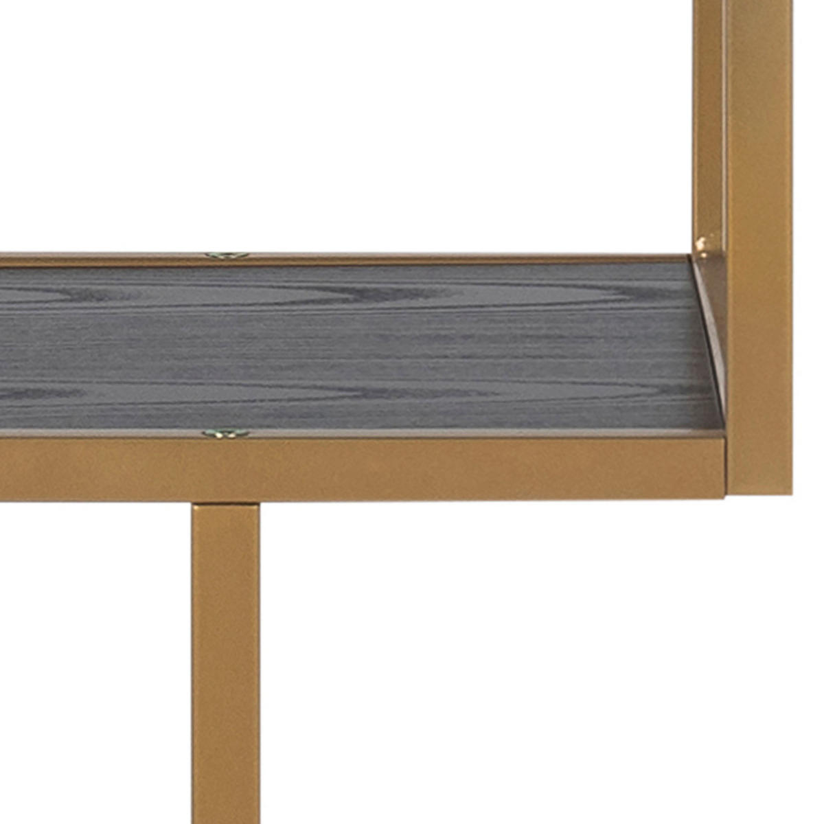 REGAL - Goldfarben/Schwarz, Holzwerkstoff/Metall (77/185/35cm) - home24