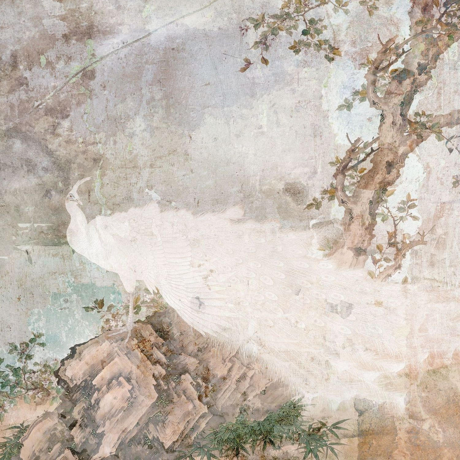 FOTOTAPETE Vogel 300 x 280 cm - Beige, Papier (300/280cm) - Sanders & Sanders