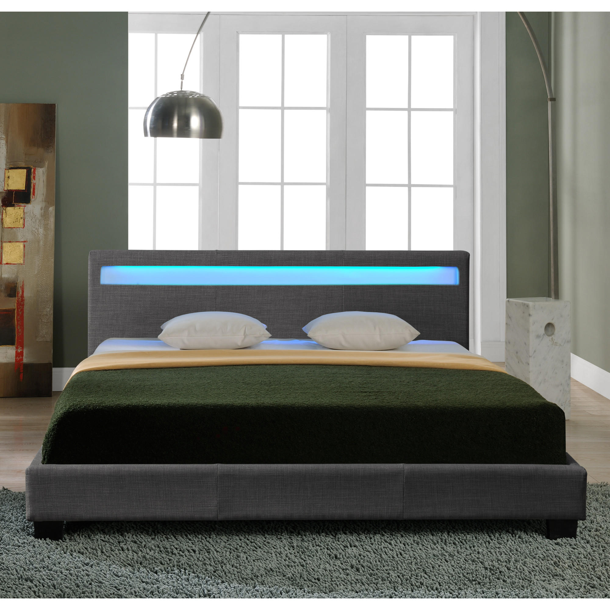 POLSTERBETT Skagen - Dunkelgrau, Textil (180/200cm) - Corium