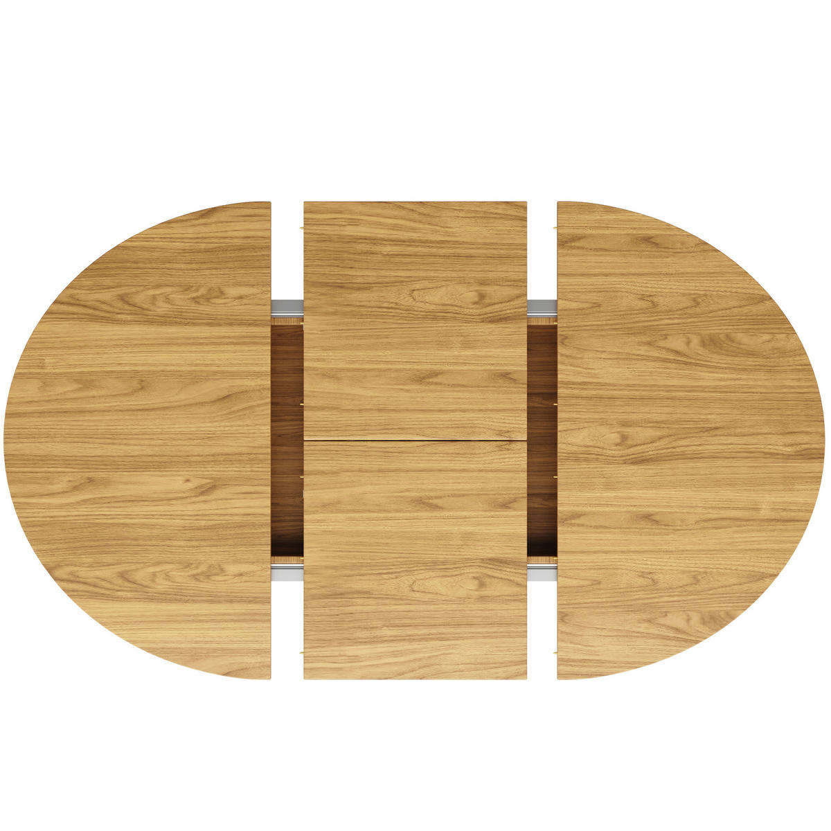 ESSTISCH 118/118/76,8 cm Naturholz Optik ausziehbar auf 158 cm aus MDF mit Stauraum für Einlegeplatte - Naturfarben, Holzwerkstoff (158/118/76cm) - OKWISH