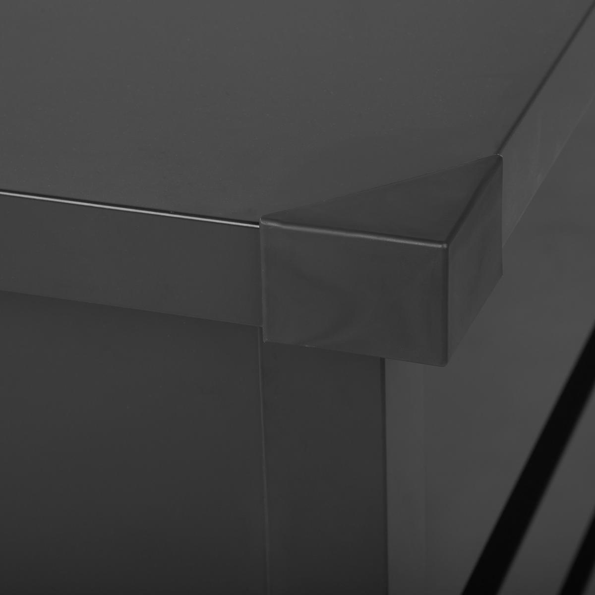 AUFLAGENBOX Stahl graphitgrau 132/62 cm Cebrosa - Graphitfarben, Metall (132/64/62cm) - Beliani