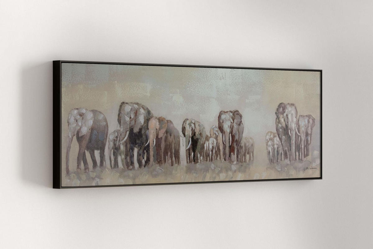 ÖLGEMÄLDE 150/50 cm - Beige, Holz/Textil (150/50cm) - KUNSTLOFT