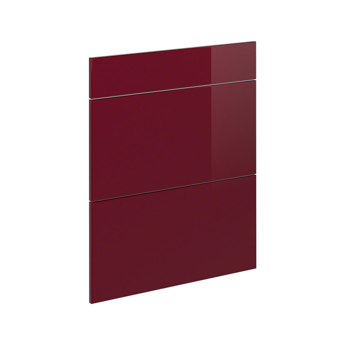 KÜCHENFRONT R-Line Rot Hochglanz 59.6 x 70.4 cm Möbelfront für den Schubladenunterschrank - Rot, Holzwerkstoff (59.6/70.4/1.6cm) - Vicco