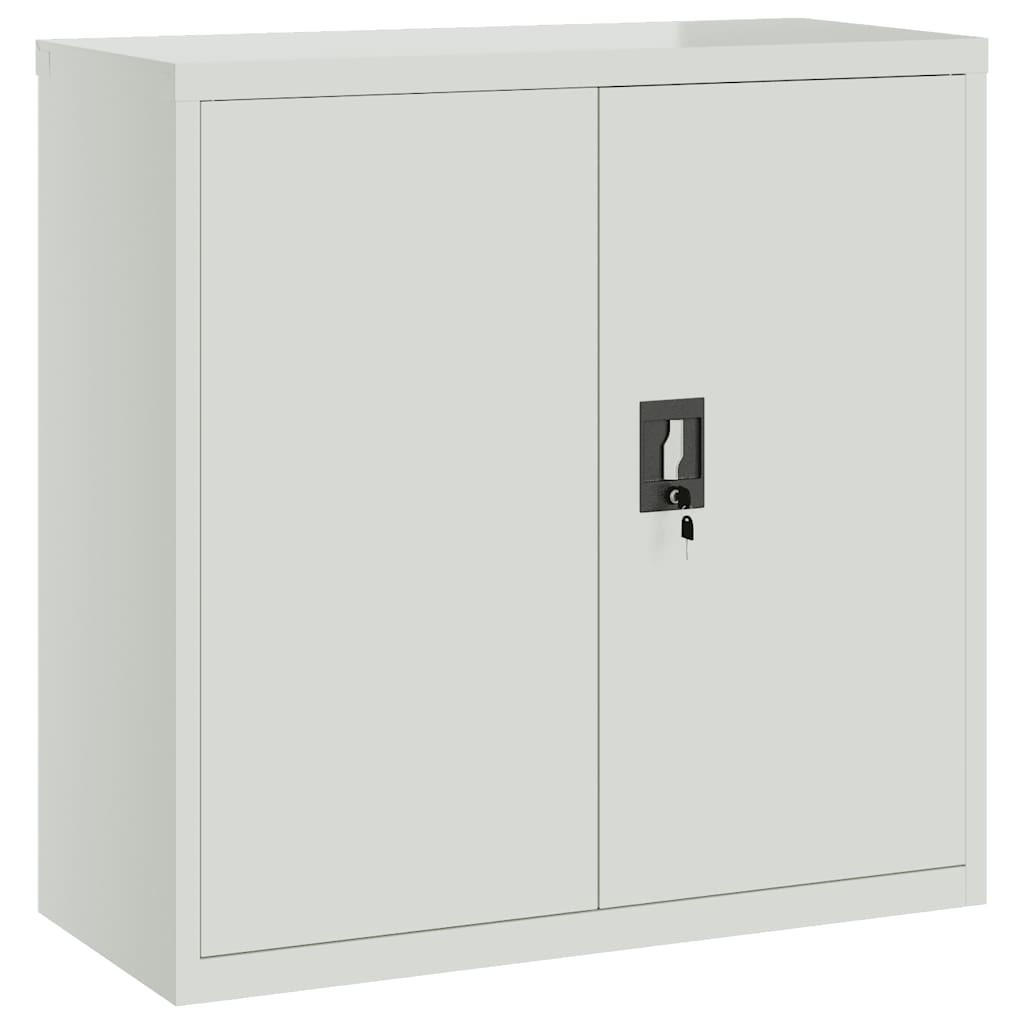 AKTENSCHRANK Mit 2 Türen Grau 90 Cm Stahl - Grau, Metall (40/90/90cm) - vidaXL