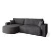 ECKSOFA Bisk mit Schlaffunktion Grau Cordstoff - Grau, Textil (275/170cm) - Bromarkt