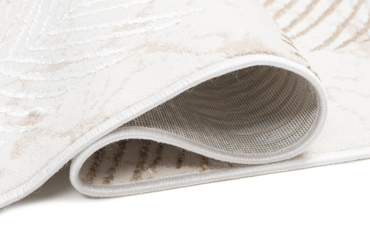 LÄUFER Crystal Braun Palmenblätter 80/1100 cm - Braun, Textil (80/1100cm) - Tapiso