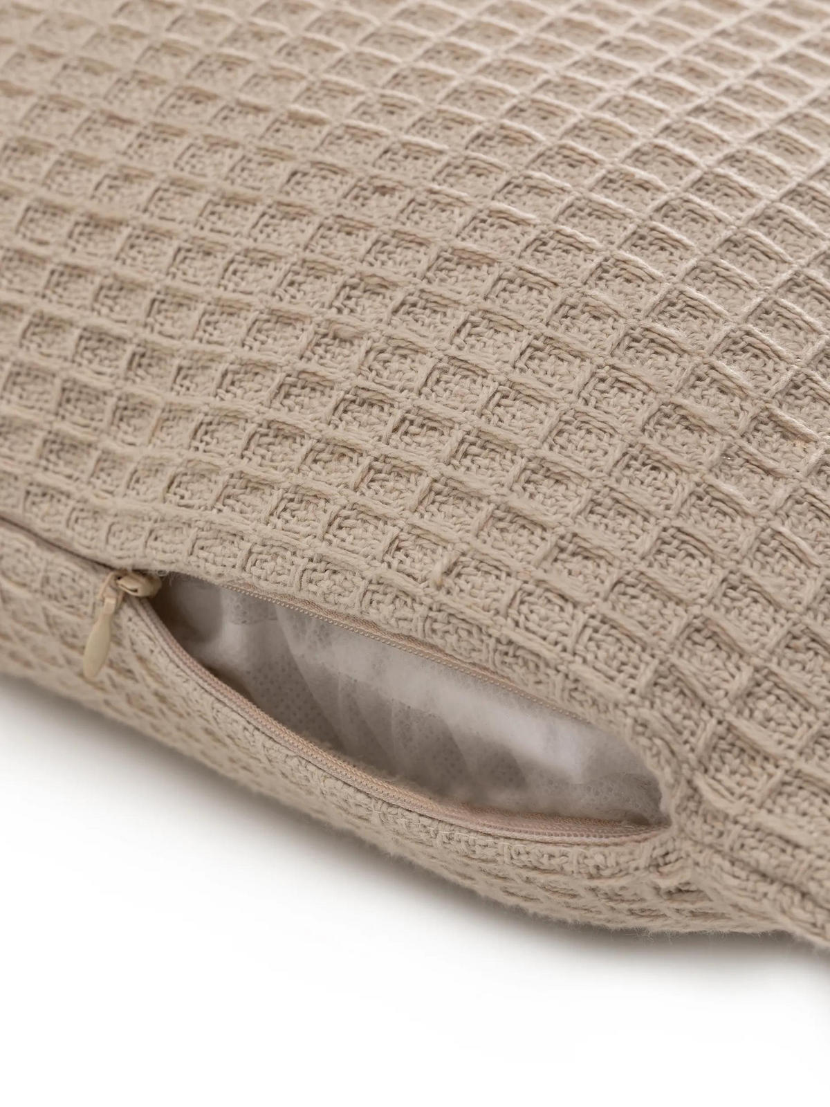 KISSENBEZUG Amalia Ivory 45x45 cm - Creme, Textil (45/45cm) - benuta Pure