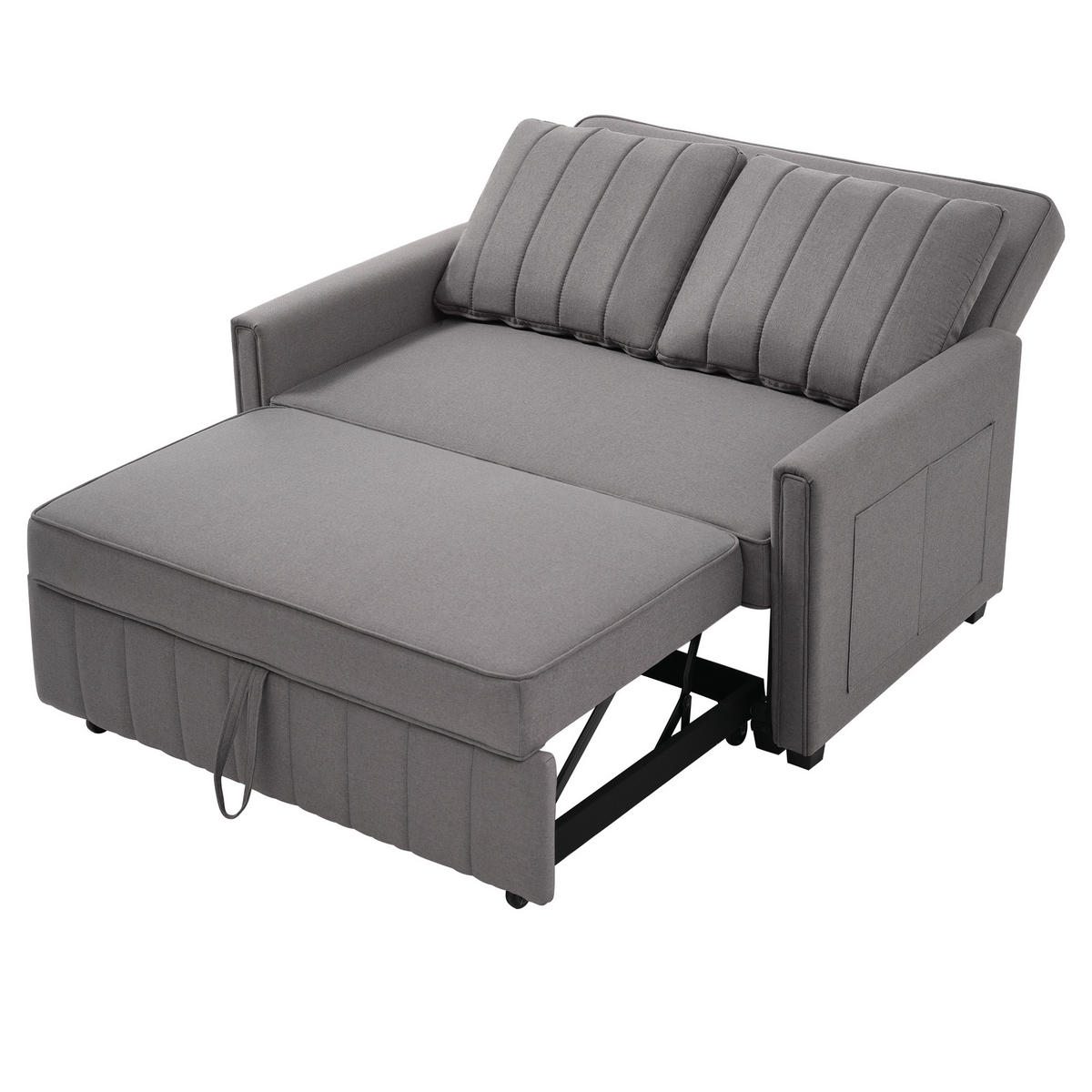 SOFA multifunktional mit Schlaffunktion Leinen Antique Gray 127/75/94 cm - Grau, Kunststoff (127/94/75cm) - OKWISH