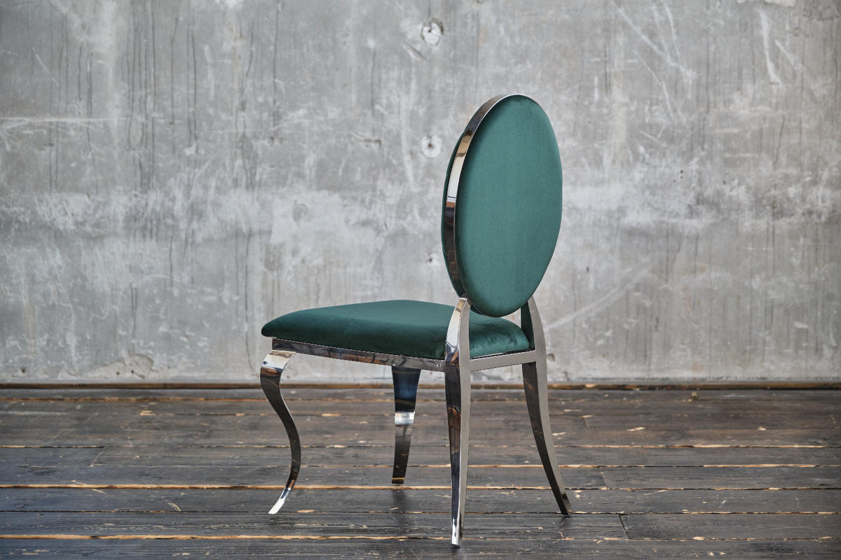 ESSZIMMERSTUHL LINDA Grün Velvet - Grün, Textil (50/92/56cm) - KAWOLA