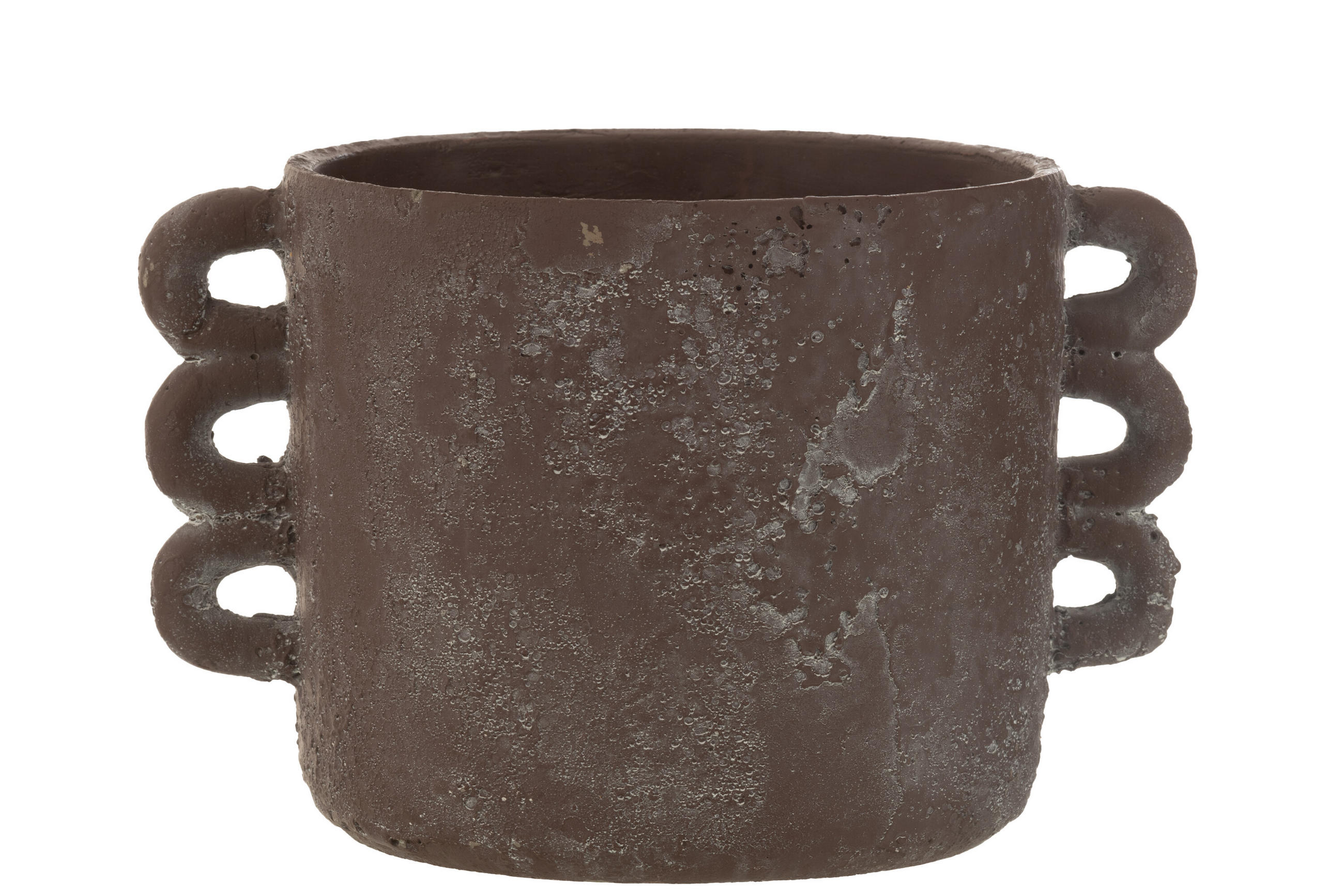 BLUMENTOPF CELIA - Töpferei - Braun - L - Ø 30 cm - Braun, Keramik (30/19.5cm) - J-Line